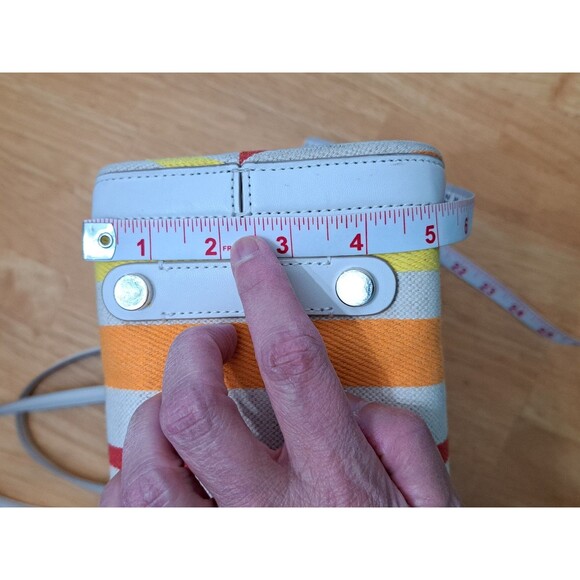 Kate Spade Rainbow Medium Market Tote Linen Canvas & Leather - Picture 11 of 16